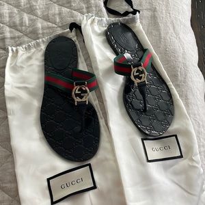 Womens Gucci thong sandals flip-flops size 37.5